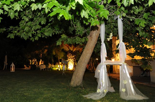 νυχτερινή φωτογραφία από κτήμα γάμου Marie's House